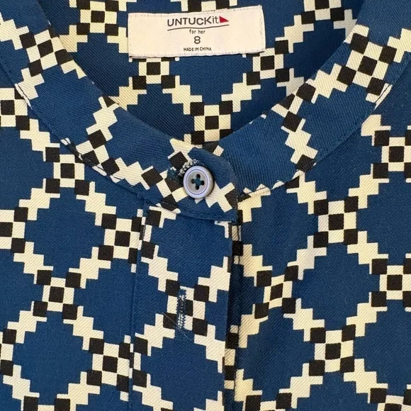 UNTUCKit Blue and White Dress - Picture 2 of 5